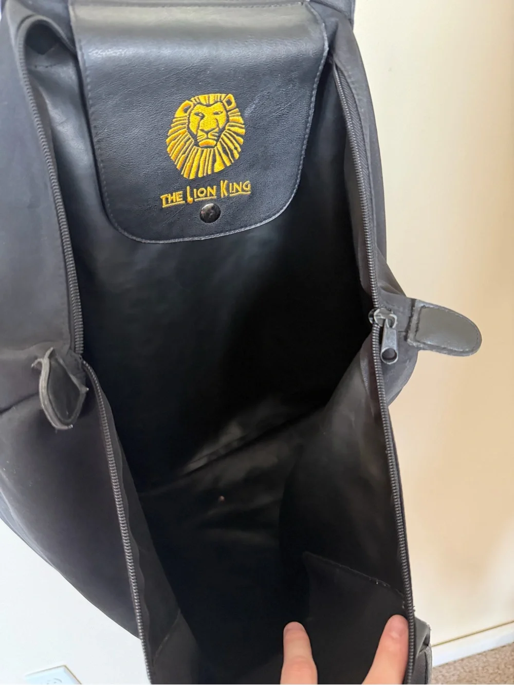 Disney's The Lion King Broadway Vinyl Zipper Tote Bag Embroidered